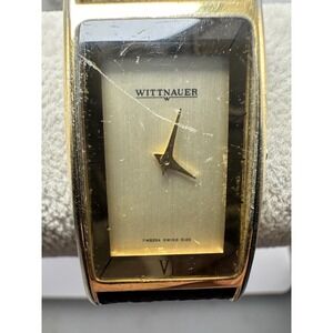 Wittnauer Ladies Tank Watch‎ Tw8254-5120 New Battery 22MM 7.75" Swiss Made